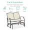 Best Choice Products 2-Person Outdoor Swing Glider, Steel Patio Loveseat, Bench Rocker w/ Armrests